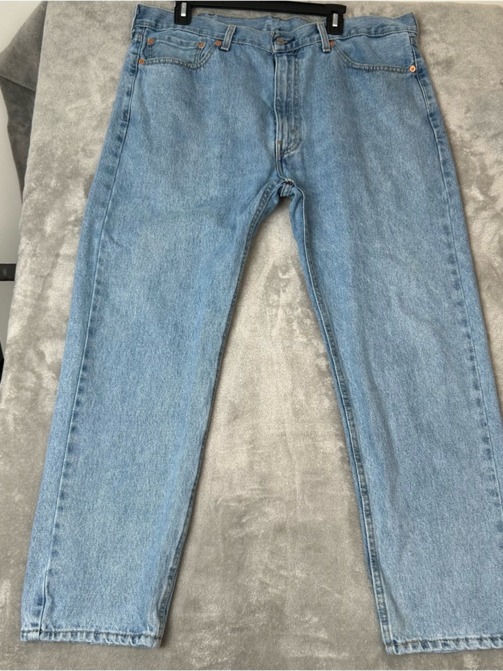 LEVI'S 505 Regular Fit Straight Leg Jeans Men’s 40x29 Light Wash Cotton Denim - Picture 3 of 16